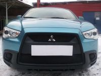 Защита радиатора Mitsubishi ASX (2 шт) 2010-2013 black (Фото 3)