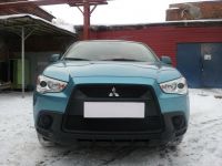 Защита радиатора Mitsubishi ASX (2 шт) 2010-2013 black (Фото 4)
