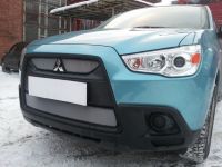 Защита радиатора Mitsubishi ASX (2 шт) 2010-2013 chrome (Фото 3)