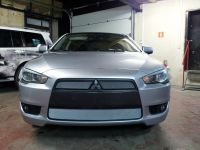 Защита радиатора Mitsubishi Lancer X 2007-2011 (2 шт) chrome