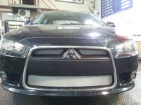 Защита радиатора Mitsubishi Lancer X 2012- (2 шт) chrome