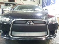 Защита радиатора Mitsubishi Lancer X 2012- (2 шт) chrome