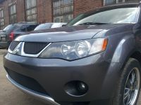 Защита радиатора Mitsubishi Outlander XL 2006-2010 (2 шт) black (Фото 1)