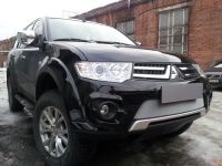 Защита радиатора Mitsubishi Pajero IV 2008-2011chrome (Фото 3)