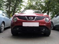 Защита радиатора Nissan Juke 2010- black (Фото 5)