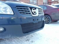 Защита радиатора Nissan Qashqai 2006-2010 black (Фото 1)
