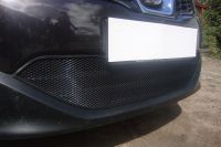 Защита радиатора Nissan Qashqai 2014- black без парктроников (Фото 3)