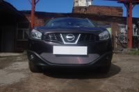 Защита радиатора Nissan Qashqai 2014- chrome без парктроников (Фото 1)