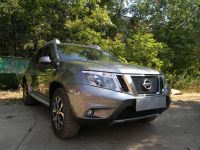 Защита радиатора Nissan Terrano 2014- black низ (Фото 1)