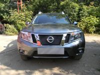 Защита радиатора Nissan Terrano 2014- black низ (Фото 2)