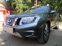 Защита радиатора Nissan Terrano 2014- chrome низ (Фото 2)