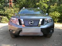 Защита радиатора Nissan Terrano 2014- chrome низ (Фото 3)