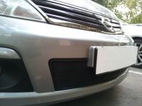 Защита радиатора Nissan Tiida 2010- black (Фото 2)