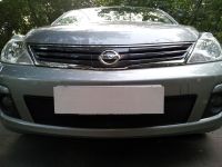 Защита радиатора Nissan Tiida 2010- black (Фото 4)