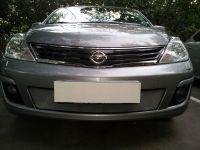 Защита радиатора Nissan Tiida 2010- chrome (Фото 2)