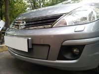 Защита радиатора Nissan Tiida 2010- chrome (Фото 4)