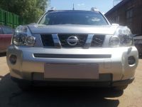 Защита радиатора Nissan X-Trail 2007-2010 chrome низ (Фото 1)