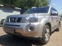 Защита радиатора Nissan X-Trail 2007-2010 chrome середина (Фото 2)