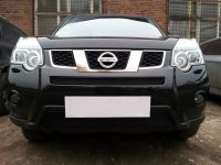 Защита радиатора Nissan X-Trail 2011- black низ (Фото 1)