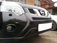 Защита радиатора Nissan X-Trail 2011- black низ (Фото 2)