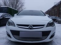 Защита радиатора Opel Astra J 2010- chrome (Фото 1)