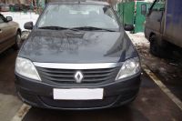 Защита радиатора Renault Logan 2010-2013 black (Фото 1)