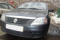 Защита радиатора Renault Logan 2010-2013 black (Фото 2)