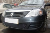 Защита радиатора Renault Logan 2010-2013 black (Фото 3)