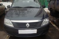 Защита радиатора Renault Logan 2010-2013 black (Фото 4)
