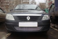 Защита радиатора Renault Logan 2010-2013 chrome (Фото 1)