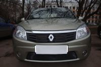 Защита радиатора Renault Sandero 2010-2013 black (Фото 2)