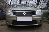 Защита радиатора Renault Sandero 2010-2013 black (Фото 3)