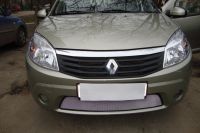 Защита радиатора Renault Sandero 2010-2013 chrome (Фото 3)