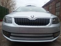 Защита радиатора Skoda Octavia А7 2013- Ambition-Elegance 2013- chrome (Фото 1)