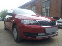 Защита радиатора Skoda Rapid 2013- chrome (Фото 2)