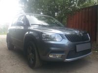 Защита радиатора Skoda Yeti City 2014- black (Фото 2)