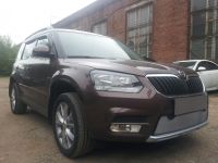 Защита радиатора Skoda Yeti City 2014- chrome с парктроником (Фото 2)