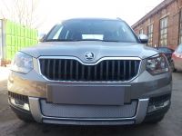 Защита радиатора Skoda Yeti Outdoor 2014- chrome нижняя (Фото 1)