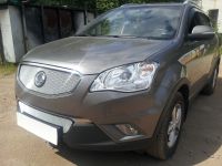 Защита радиатора Ssang Yong Actyon (C200) 2010- chrome верх (кроме корейской сборки) (Фото 2)