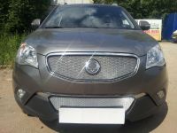 Защита радиатора Ssang Yong Actyon (C200) 2010- chrome низ (кроме корейской сборки) (Фото 2)
