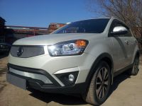 Защита радиатора Ssang Yong Actyon 2013- chrome верх (Фото 2)