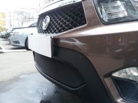 Защита радиатора Ssang Yong Actyon Sport 2012- black (Фото 1)