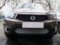 Защита радиатора Ssang Yong Actyon Sport 2012- chrome (Фото 1)
