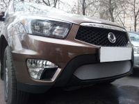 Защита радиатора Ssang Yong Actyon Sport 2012- chrome (Фото 3)