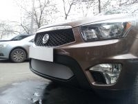 Защита радиатора Ssang Yong Actyon Sport 2012- chrome (Фото 5)