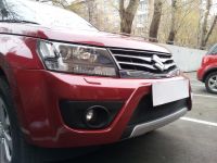 Защита радиатора Suzuki Grand Vitara 2012- black (Фото 1)