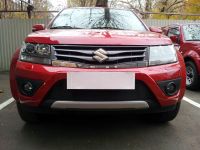 Защита радиатора Suzuki Grand Vitara 2012- black (Фото 5)