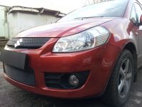 Защита радиатора Suzuki SX4 hb 2006-2010 black (Фото 3)