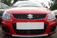 Защита радиатора Suzuki SX4 hb 2011- рестайлинг black (Фото 1)