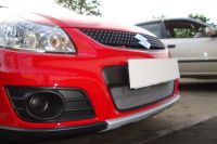 Защита радиатора Suzuki SX4 hb 2011- рестайлинг chrome (Фото 1)